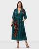Plunge Floral Print Georgette Dress - thumbnail