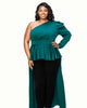 Nicolette One Shoulder Peplum Top - thumbnail