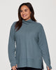 Plus Studio Jacquard Mock Neck Pullover - thumbnail