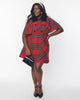 Smak Parlour Red Tartan Plaid Coat - thumbnail
