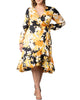 Serena Satin Ruffle Wrap Dress - thumbnail