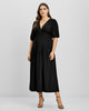 Plunge cotton poplin smocked tier dress - thumbnail