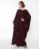 Smak Parlour Burgundy Sequin Batwing Caftan - thumbnail