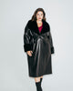 Leather' Wrap Coat - thumbnail