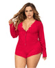 Long Sleeve Sleep Romper - thumbnail
