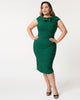 Barbie™ x Unique Vintage 1960s Style Green Sheath Dress - thumbnail