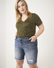 Sophie Frayed Denim Bermuda Shorts - thumbnail
