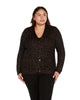 Plus Size Lurex Eyelash Cardigan - thumbnail