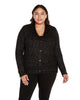 Plus Size Lurex Eyelash Cardigan - thumbnail