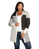 Plus Size Color block Cable Duster - thumbnail