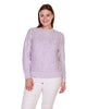 Plus Size Marled Cable Knit Sweater - thumbnail