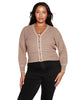 Plus Size Striped Button-Front Cardigan - thumbnail