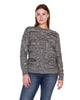 Plus Size Marled Cable Knit Sweater - thumbnail