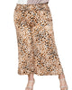 Leopard Plus Size Smoked High Waist Wide Leg Pants - thumbnail