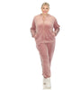 Plus Size 2-Piece Velour with Faux Leather Stripe - thumbnail