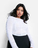 Kai Sheer Mesh Ruched Top - thumbnail