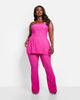 Mika Textured Strapless Split Side Top - thumbnail
