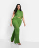 Shanti Crochet Bell Bottom Pants W. Pockets - Apple Green - thumbnail