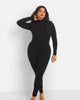 Fast Paced Turtleneck Long Sleeve Cotton Jumpsuit - thumbnail
