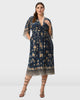 Plunge Floral Print Georgette Dress - thumbnail