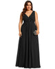 Floral Applique Sleeveless Chiffon Long Formal Evening Dress - thumbnail
