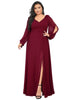 Open Lantern Sleeve A-Line Bridesmaid Dress - thumbnail