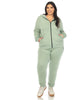 Two Piece Fleece Tracksuit Set - thumbnail