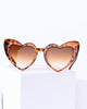 Unique Vintage Tortoise Heart Sunglasses - thumbnail