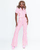 Smak Parlour Valentine Zig Zag Stripe Flare Jumpsuit - thumbnail