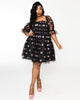 Smak Parlour Plus Size Black & Pink Glitter Lips Love Interest Babydoll Dress - thumbnail