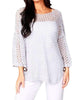 Aimee Wooden Button Poncho in Slate - thumbnail