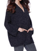 Camille Short Open Cardigan W/ Pockets in Gray Multi - thumbnail