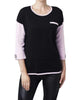 2-Tone Sweater in Blac/Pink - thumbnail