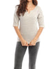 Brooke Side Tie Pullover in Stone Multi - thumbnail