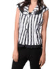 Checkerboard Ruffled Vest in Black/White - thumbnail