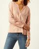 Barrymore Button Sleeve Shirt in Dusty Rose - thumbnail