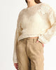 Floral Crotchet Sweater in Ivory - thumbnail
