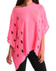 Cut Out Poncho in Pink - thumbnail