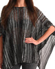 Color Cut-Out Poncho in Black - thumbnail