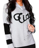 Ciao Crew Neck Sweater in Gray/Black - thumbnail