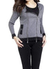 Double Zip Cardigan in Gray/Black - thumbnail