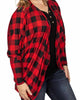 Emma Cocoon Cardigan in Buffalo Plaid - thumbnail