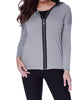 Frenchie Love Hooded Caridgan in Gray Multi - thumbnail