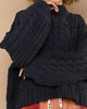 Cozy Luxurious Cable Sweater in Black - thumbnail