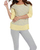Double Striped Sweater in Yello/Gray - thumbnail