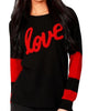 Love Scoop Neck Pullover in Black/Fire - thumbnail