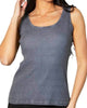 Oil-Washed Bra-Friendly Tank Top in Gray - thumbnail