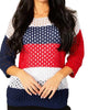 Crochet Striped Crew in Multi - thumbnail