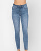 High Waist Thermal Skinny Denim 88206 in Blue - thumbnail