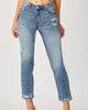 High-Rise Straight Jean in Blue - thumbnail